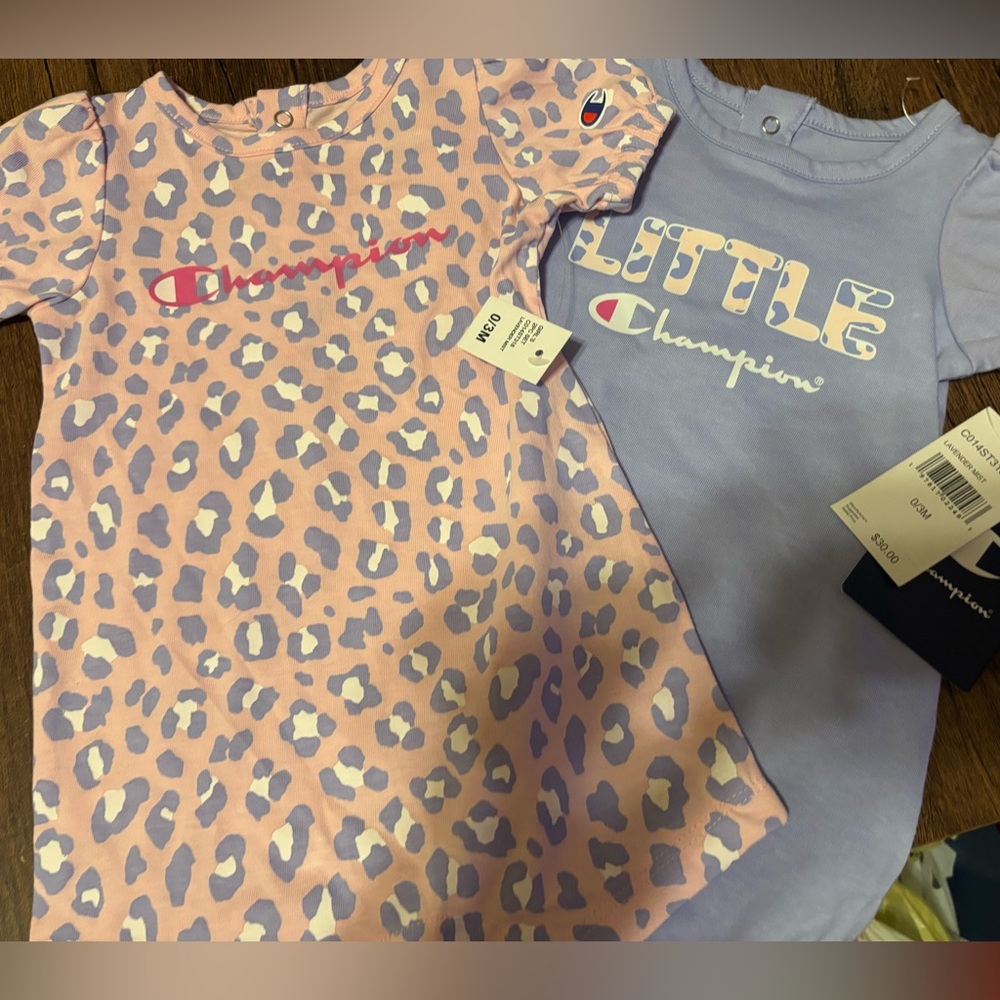 Champion Pink and Purple Kids Bodysuits- NWT!!